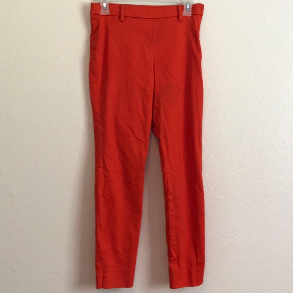 Orange pants. Size 4, but more like a size 2.